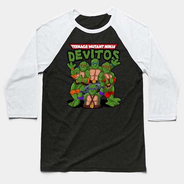 Teenage Mutant Ninja DeVitos Baseball T-Shirt by Harley Warren